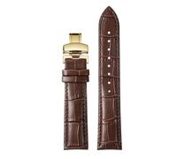 CIEMJSYNF Compatible With Tissot 1853 Durol T099 Cowhide Leather Watch Strap T099407 T099207A Men's Women's Bracelet Black Brown Watchband(Brown-gold,16mm)