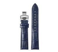 CIEMJSYNF Compatible With Tissot 1853 Durol T099 Cowhide Leather Watch Strap T099407 T099207A Men's Women's Bracelet Black Brown Watchband(Dark blue-silver,16mm)