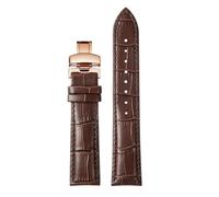 CIEMJSYNF Compatible With Tissot 1853 Durol T099 Cowhide Leather Watch Strap T099407 T099207A Men's Women's Bracelet Black Brown Watchband(Brown-rose gold,16mm)