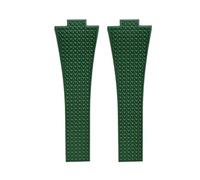 CIEMJSYNF Compatible With Tissot PRX T137 FKM Watch men women's Watchband Fluororubber Bracelet Quick Release folding clasp Strap Wristband(Green -NoBuckle,11mm)