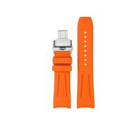 CIEMJSYNF Compatible With Tissot Rubber Strap 1853 Starfish Diving T120 Speed Dare T125 T120417A Fluorine Soft Chain Men's 22mm(B-Orange Silver,20mm-width)