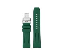 CIEMJSYNF Compatible With Tissot Rubber Strap 1853 Starfish Diving T120 Speed Dare T125 T120417A Fluorine Soft Chain Men's 22mm(B-Green Silver,20mm-width)