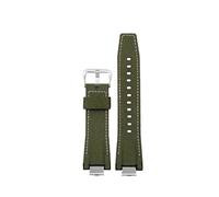 CIEMJSYNF Convex Leather Watch Band Compatible With Casio 5657 GST-B400 Series Watch Strap Accessories Wristband 14mm Canvas Veneer Bracelet(Smokey Mauve)