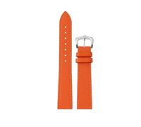 CIEMJSYNF Cowhide Watch Strap Compatible With Cartier SOLO London e 14 16 18 20mm Black Brown White Gray Men Women's Watchband Quick Release(Orange-S pin,18mm)