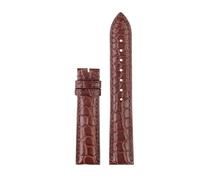 CIEMJSYNF Crocodile Bracelet Leather Watch Band Compatible With CARTIER E RONDE Key Must Strap 16mm 17mm 18mm 19mm 20mm 21mm 22mm(Brown-no,19mm)