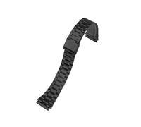 CIEMJSYNF Fine Steel Watchband Compatible With CASIO A158/A159/A168/A169/B650 AQ230/700 A158W A168 Classic AE-1200 Silver Black Metal Strap(Black A)