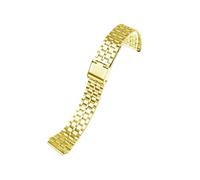 CIEMJSYNF Fine Steel Watchband Compatible With CASIO A158/A159/A168/A169/B650 AQ230/700 A158W A168 Classic AE-1200 Silver Black Metal Strap(Gold B)