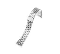 CIEMJSYNF Fine Steel Watchband Compatible With CASIO A158/A159/A168/A169/B650 AQ230/700 A158W A168 Classic AE-1200 Silver Black Metal Strap(Silver A)