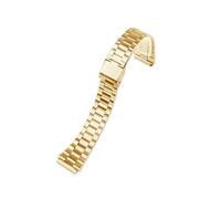 CIEMJSYNF Fine Steel Watchband Compatible With CASIO A158/A159/A168/A169/B650 AQ230/700 A158W A168 Classic AE-1200 Silver Black Metal Strap(Rose gold A)