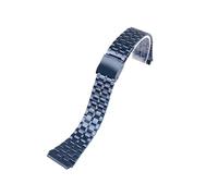CIEMJSYNF Fine Steel Watchband Compatible With CASIO A158/A159/A168/A169/B650 AQ230/700 A158W A168 Classic AE-1200 Silver Black Metal Strap(Blue B)