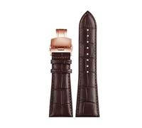 CIEMJSYNF Large Leather Watch Strap Compatible With Diesel Panerai Compatible With Armani P2/PS1 Men‘s Band Butterfly Buckle Wrist(Brown RG,23mm)