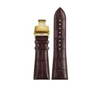 CIEMJSYNF Large Leather Watch Strap Compatible With Diesel Panerai Compatible With Armani P2/PS1 Men‘s Band Butterfly Buckle Wrist(Brown G,23mm)