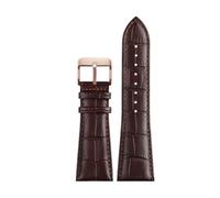 CIEMJSYNF Large Leather Watch Strap Compatible With Diesel Panerai Compatible With Armani P2/PS1 Men‘s Band Butterfly Buckle Wrist(Brown rosegold,24mm)