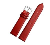 CIEMJSYNF Leather Watch Strap Compatible With Casio 3744 MTP Strap MTP-M305 1183 V006 V001 Square Moon Leather Strap 20mm Black Brown Tool(Red silver)