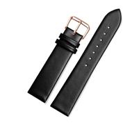 CIEMJSYNF Leather Watch Strap Compatible With Casio 3744 MTP Strap MTP-M305 1183 V006 V001 Square Moon Leather Strap 20mm Black Brown Tool(Black rose gold)