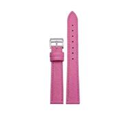CIEMJSYNF Leather Watch Strap Compatible With Hermes Quick Release Pin Buckle Women Watchband Bracelet(Rose red,18mm)