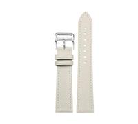 CIEMJSYNF Leather Watch Strap Of The Watch Is Compatible With Hermes 14/16/18/20mm Fashionable Comfortable Soft Cowhide Bracelet(White-Silver,16mm)