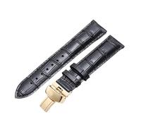 CIEMJSYNF Leather Watchband Compatible With Tissot Le Locle T41 T006 PRC200 Watch Strap 18 19 20 22mm Wrist Bracelet 1853 Band(Black gold clasp,21mm)