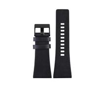 CIEMJSYNF Leather Wrist Band Compatible With Diesel DZ7406 DZ7408 DZ4280 DZ4343 Watch Strap 22mm 24mm 26mm 28mm 30mm 32mm 34mm Men's Bracelet(Black black clasp,30mm)