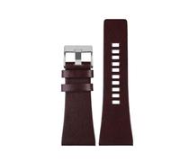CIEMJSYNF Leather Wrist Band Compatible With Diesel DZ7406 DZ7408 DZ4280 DZ4343 Watch Strap 22mm 24mm 26mm 28mm 30mm 32mm 34mm Men's Bracelet(Brown silver clasp,32mm)