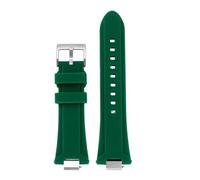 CIEMJSYNF Men's Waterproof Silicone Watch Strap Compatible With Tissot 1853 Super Player Prx Series T137.410/407 Band Raised Mouth Bracelet 12mm(Green-Silver-Pin,26-12mm)