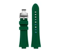 CIEMJSYNF Men's Waterproof Silicone Watch Strap Compatible With Tissot 1853 Super Player Prx Series T137.410/407 Band Raised Mouth Bracelet 12mm(B-Green-Silver-B,24-11mm)