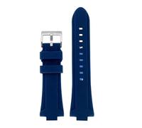 CIEMJSYNF Men's Waterproof Silicone Watch Strap Compatible With Tissot 1853 Super Player Prx Series T137.410/407 Band Raised Mouth Bracelet 12mm(B-Blue-Silver-Pin,26-12mm)