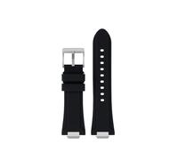 CIEMJSYNF Metal Convex Strap Compatible With Tissot PRX Series Super Player 35mm 40mm Rubber Quick Release Butterfly Buckle Men's WatchBand(B-black-silver pin,24x11mm)