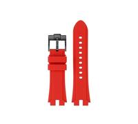 CIEMJSYNF Modified Silicone Watch Band Compatible With Casio PROTREK PRW-3100 PRW-6000 6100 PRW-3000 PRG-300 PRG-330 Soft Men's Strap(Red bk)