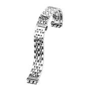 CIEMJSYNF Modified Watch Strap With Metal Connector Compatible With Swatch Irony Classic Collection YVS441G YAS112G Stainless Steel Strap(Silver,21mm)
