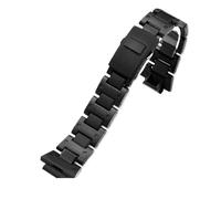 CIEMJSYNF Plastic Steel Strap Compatible With Casio 3516 DW-H5600MB Bracelet Strap 18mm Resin-Metal Composite Band Men's Lightweight(Black-black)