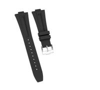 CIEMJSYNF Quick release watch strap compatible Compatible With Tissot 1853 PRX series Super Player T137.407/T137.410 silicone men's Watchband(Black steel)