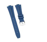 CIEMJSYNF Quick release watch strap compatible Compatible With Tissot 1853 PRX series Super Player T137.407/T137.410 silicone men's Watchband(Blue steel)