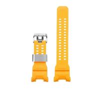 CIEMJSYNF Replacement Strap Compatible With Casio GPR-H1000 Maoren The Third Generation Men's Sport Waterproof Bracelet Rubber Watchband(B-yellow-silver)