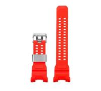CIEMJSYNF Replacement Strap Compatible With Casio GPR-H1000 Maoren The Third Generation Men's Sport Waterproof Bracelet Rubber Watchband(B-red-silver)