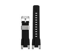 CIEMJSYNF Resin Silicone Watch Strap Compatible With Casio MTG-B2000 Men Sports Rubber WatchBand Metal Ring Replacement Accessories(Black-steel buckle)