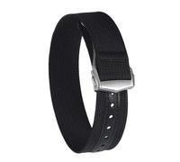CIEMJSYNF Ribbed Watch Band Deployant Clasp Nylon 20mm 22mm Strap Compatible With Omega Folding Buckle Watchband Sport Wristband For Men(Black,22mm)