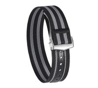 CIEMJSYNF Ribbed Watch Band Deployant Clasp Nylon 20mm 22mm Strap Compatible With Omega Folding Buckle Watchband Sport Wristband For Men(Black grey,20mm)