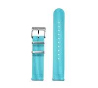 CIEMJSYNF Sailcloth Nylon Ribbed Strap 18mm 20mm 22mm Design Quick Release Ribbed Nylon Watch Bands(Sky Blue,22mm)