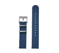 CIEMJSYNF Sailcloth Nylon Ribbed Strap 18mm 20mm 22mm Design Quick Release Ribbed Nylon Watch Bands(Blue,20mm)