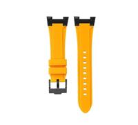 CIEMJSYNF Silicone Watch Band Compatible With Casio 5480 PROTREK Series PRW7000 PRW-7000FC PRW-7000 Waterproof Strap Men's Bracelet Wristband(A yellow black)