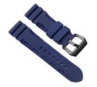 CIEMJSYNF Silicone Watch Band Compatible With Panerai SUBMERSIBLE PAM 111 441 616 Bracelet 22mm 24mm Men Rubber Accessories Straps(Blue-black,24mm)