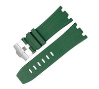 CIEMJSYNF Silicone Watchband Compatible With AP Audemars And Piguet Rubber Watch Strap Royal Oak Offshore 26400 Waterproof SweatProof 28mm(Green)