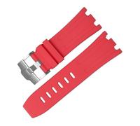 CIEMJSYNF Silicone Watchband Compatible With AP Audemars And Piguet Rubber Watch Strap Royal Oak Offshore 26400 Waterproof SweatProof 28mm(Red)