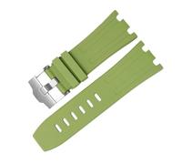 CIEMJSYNF Silicone Watchband Compatible With AP Audemars And Piguet Rubber Watch Strap Royal Oak Offshore 26400 Waterproof SweatProof 28mm(Light green)
