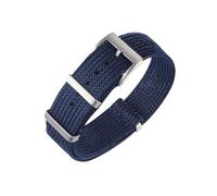 CIEMJSYNF Sport Army Navy One piece Woven Watch Band 18mm 20mm 22mm Black Fabric Nylon Watch Strap for Watches(Dark blue,20mm)