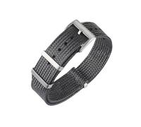 CIEMJSYNF Sport Army Navy One piece Woven Watch Band 18mm 20mm 22mm Black Fabric Nylon Watch Strap for Watches(Grey,20mm)