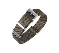 CIEMJSYNF Sport Army Navy One piece Woven Watch Band 18mm 20mm 22mm Black Fabric Nylon Watch Strap for Watches(Army green,22mm)