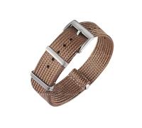 CIEMJSYNF Sport Army Navy One piece Woven Watch Band 18mm 20mm 22mm Black Fabric Nylon Watch Strap for Watches(BROWN,22mm)