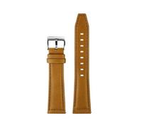 CIEMJSYNF Style Watch Strap Compatible With Longines Sports Series L3.810/L3.820 The Pilot Watch Men's Leather Watchband 21x18mm 22x18mm(Khaki silver,22mm)